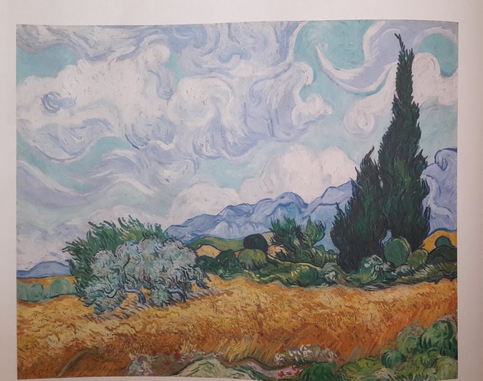 Champ de blé avec Cyprés Vincent van Gogh